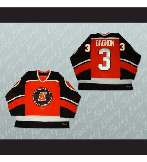 Custom ECHL Fort Wayne Komets 3 Sean Gagnon Hockey Jersey Orange